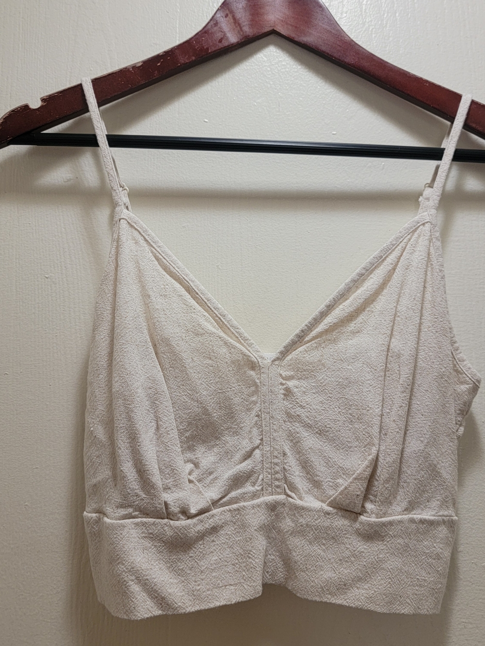Sienna Sky Cream Textured Cami Crop Top